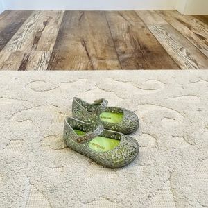 Mini Melissa Baby Toddler Girls Silver Campana Shoes Sandals